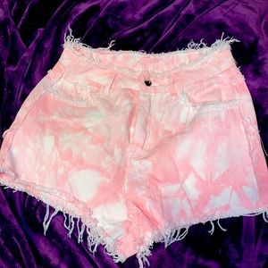 Pink and white shorts